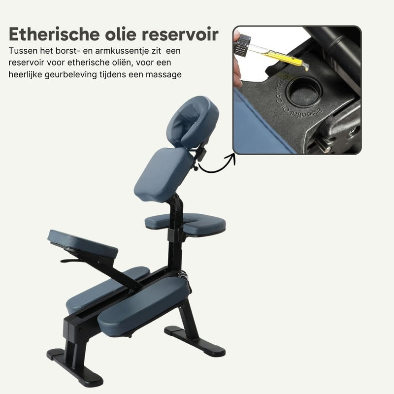 ZENGROWTH Massagestoel Legian Inklapbaar Blauw