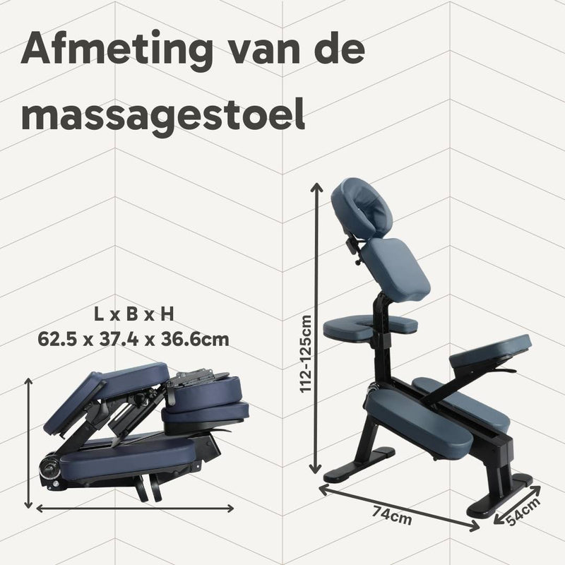 ZENGROWTH Massagestoel Legian Inklapbaar Blauw