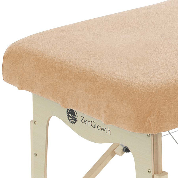Tweedekans set van 3 Badstof Hoeslaken Massagetafel Lichtbruin zonder uitsparing