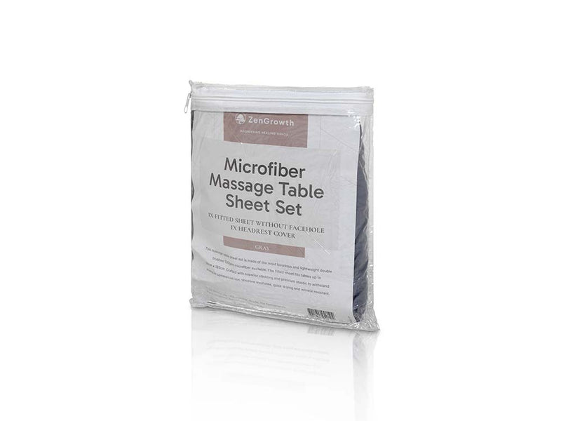 Tweedekans Set van 5 Microvezel Hoeslaken met Hoofdsteunhoesje Grijs 80cm