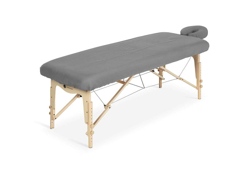 Tweedekans Set van 5 Microvezel Hoeslaken met Hoofdsteunhoesje Grijs 80cm
