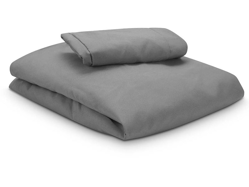 Tweedekans Set van 5 Microvezel Hoeslaken met Hoofdsteunhoesje Grijs 80cm