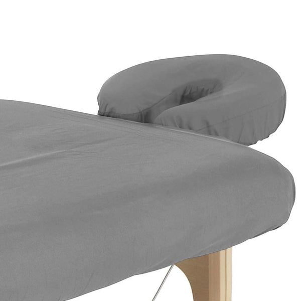 Tweedekans Set van 5 Microvezel Hoeslaken met Hoofdsteunhoesje Grijs 80cm