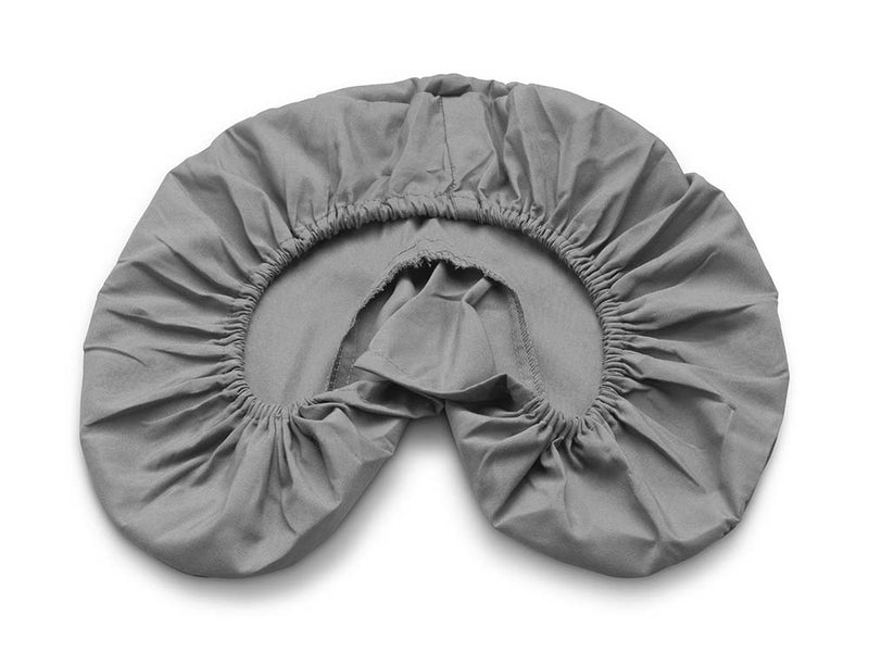 Tweedekans Set van 5 Microvezel Hoeslaken met Hoofdsteunhoesje Grijs 80cm