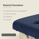 Badstof Hoeslaken Massagetafel Marineblauw met Uitsparing
