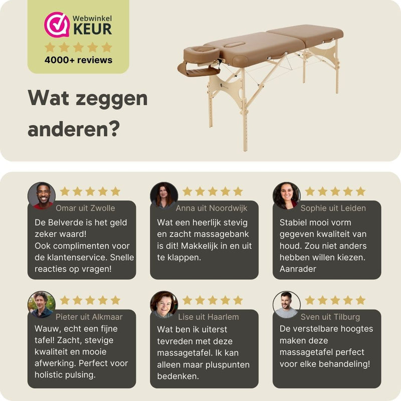 Tweedekans ZENGROWTH Massagetafel Belverde 2.0 Mocca 71cm