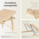 ZENGROWTH Inklapbare Massagetafel Nimman Beige 71cm