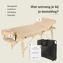 ZENGROWTH Inklapbare Massagetafel Nimman Beige 71cm