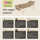 ZENGROWTH Inklapbare Massagetafel Nimman Mocca 71cm