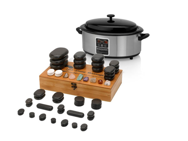 Hotstoneset 6l heater met display + 60 stenen