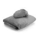 ZenGrowth Serenza microvezel hoeslaken met hoofdsteunhoesje grijs