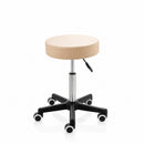 ZenGrowth Tabouret Beige met plastic frame – zachte wieltjes voor harde ondergrond