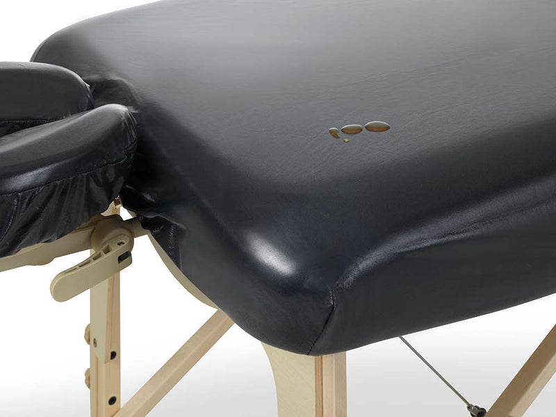 Oliebestendige Hoeslaken Set Massagetafel met Hoofdsteun Zwart 80cm