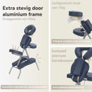 ZENGROWTH Massagestoel Valo Inklapbaar Marineblauw