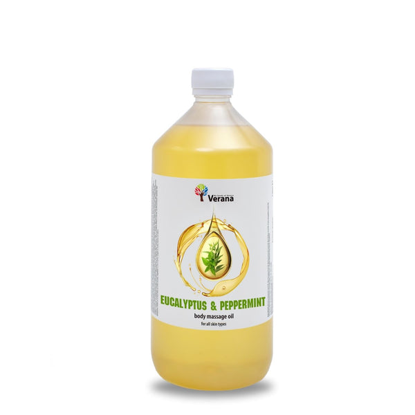 Verana 100% natuurlijke Massageolie Eucalyptus & pepermunt 1L