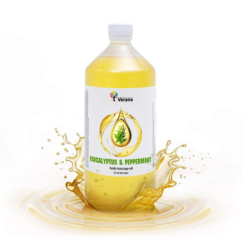 Verana 100% natuurlijke Massageolie Eucalyptus & pepermunt 1L