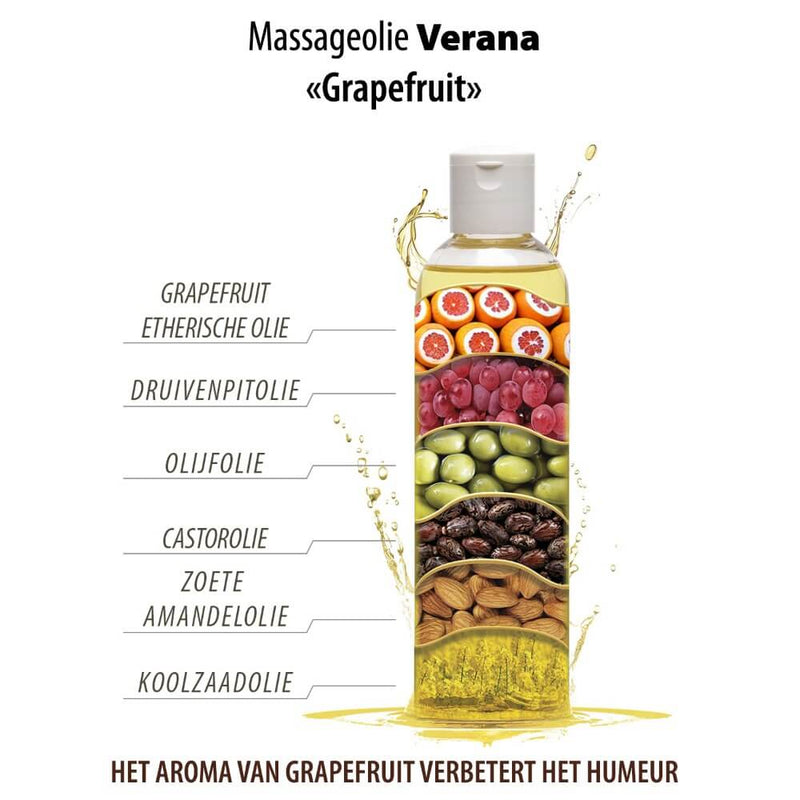 Verana 100% natuurlijke Massageolie Grapefruit 250ml