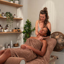 ZenGrowth Serenza microvezel massage handdoek 100 x 220cm bruin