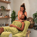 ZenGrowth Serenza microvezel massage handdoek 100 x 220cm olijfgroen licht