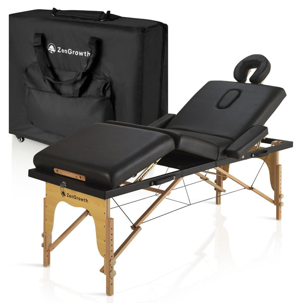 ZenGrowth inklapbare massagetafel Oslo 71cm Zwart