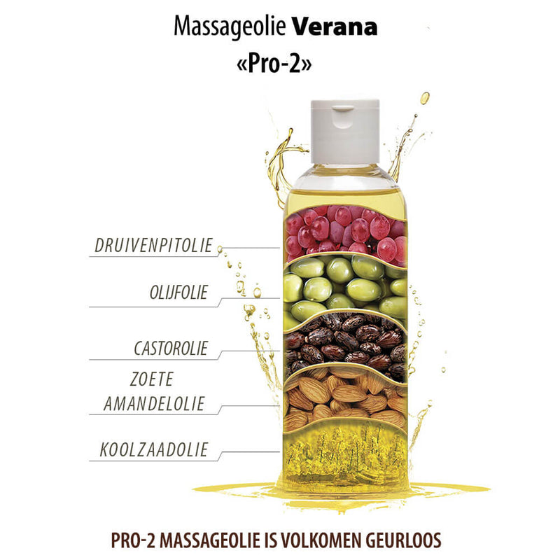 Verana 100% natuurlijke Neutrale Massageolie Pro-2 1l