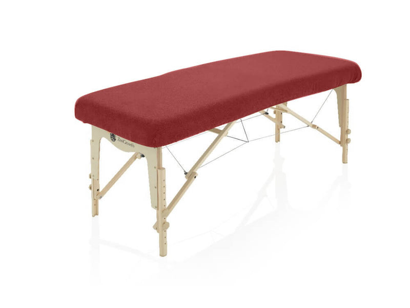 Badstof Hoeslaken Massagetafel Donkerrood zonder Uitsparing