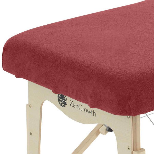 Badstof Hoeslaken Massagetafel Donkerrood zonder Uitsparing