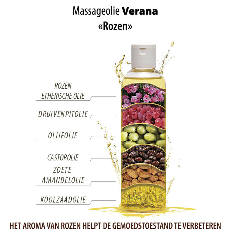 Verana 100% natuurlijke Massageolie Rozen 1l