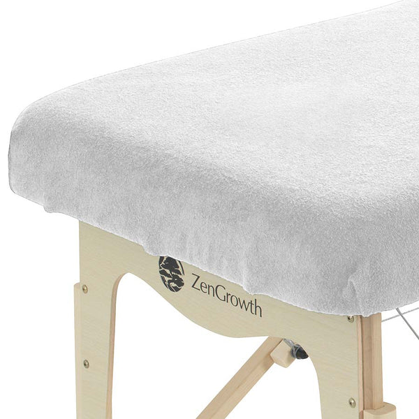Badstof Hoeslaken Massagetafel Wit zonder Uitsparing